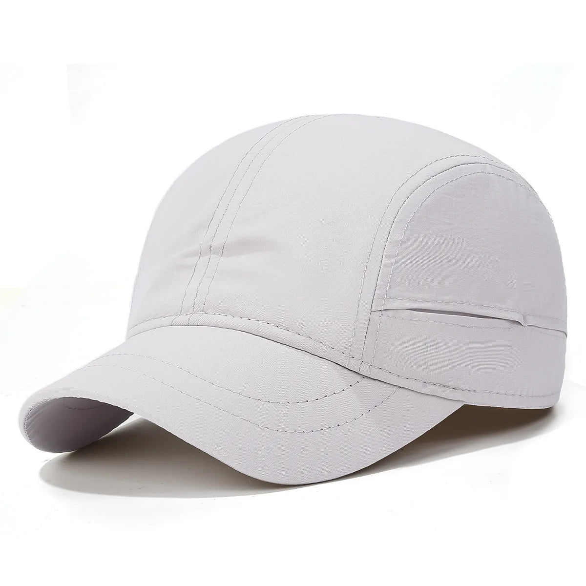 Full-seal flat-panel baseball cap with short brim, quick-dry, waterproof, open breathable sun hat, outdoor sports duckbill cap