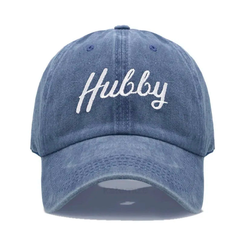 Embroidered Wifey & Hubby Hat Soft Cotton Adjustable Couple Baseball Cap for Men & Women Wholesale and Dropshipping