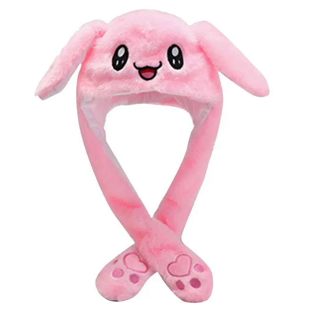 Cute Caps Plush Embroidery Women Hat Gift For Kids Children Girls Boy Wrap Warm Dancing Rabbit Ear Hat