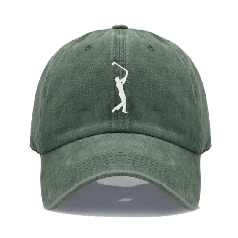 Play Golf Embroidery Baseball Cap For Men Women Washed Cotton Dad Hat Adjustable Unisex Casual Sports Caps