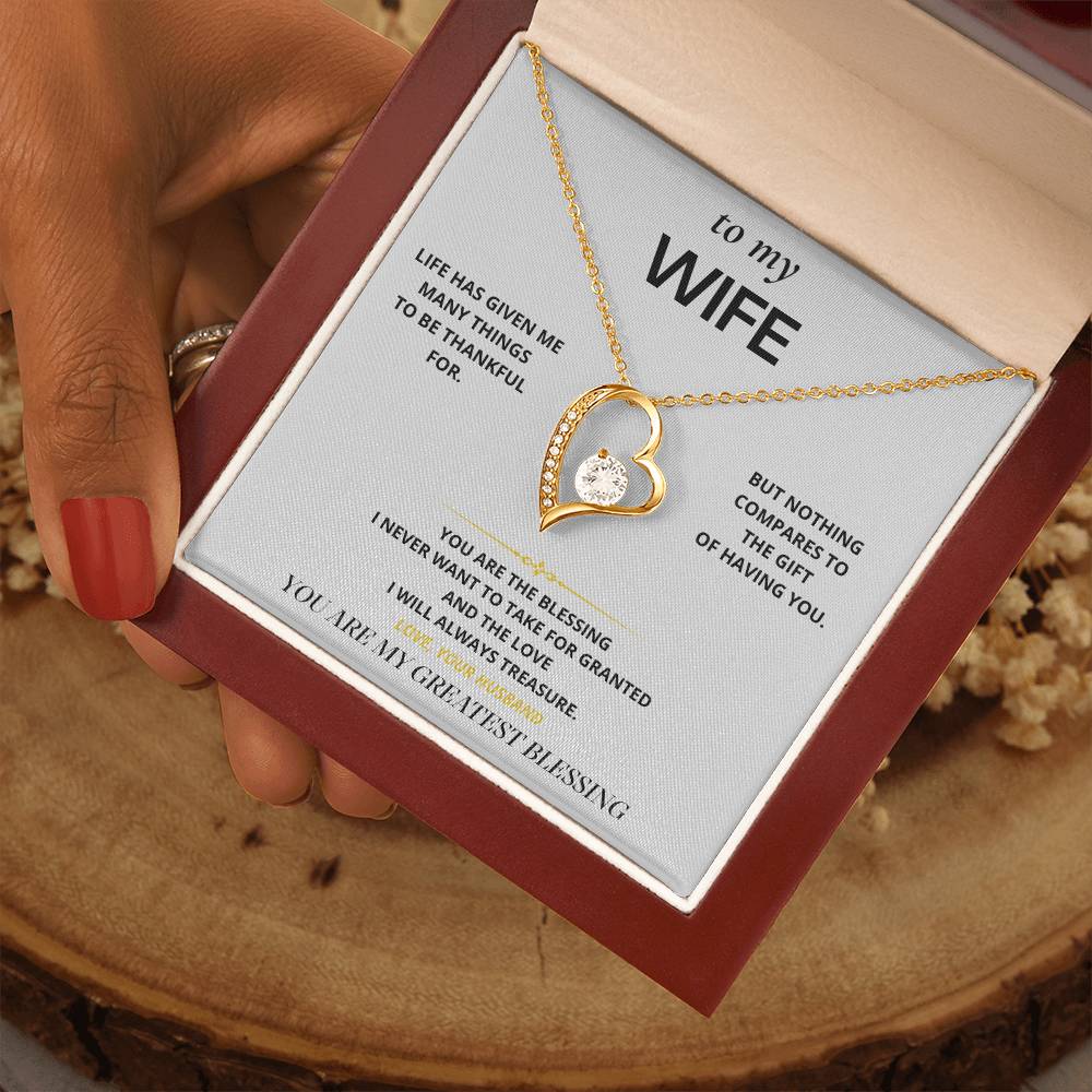 S15 - My Greatest Blessing – Forever Love Necklace From Husband