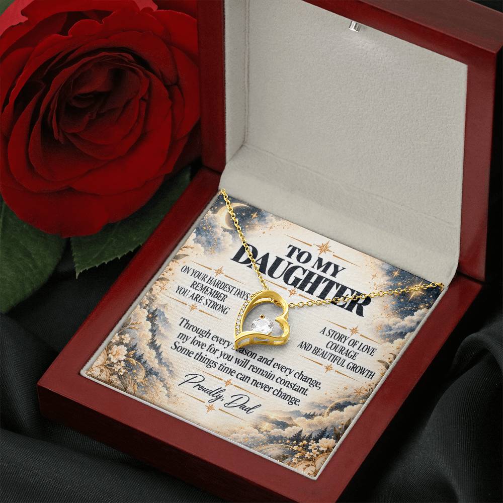 C238 - The Strong Woman You Are Becoming Will Always Remind Me Of The Little Girl I Adore - Forever Love Necklace