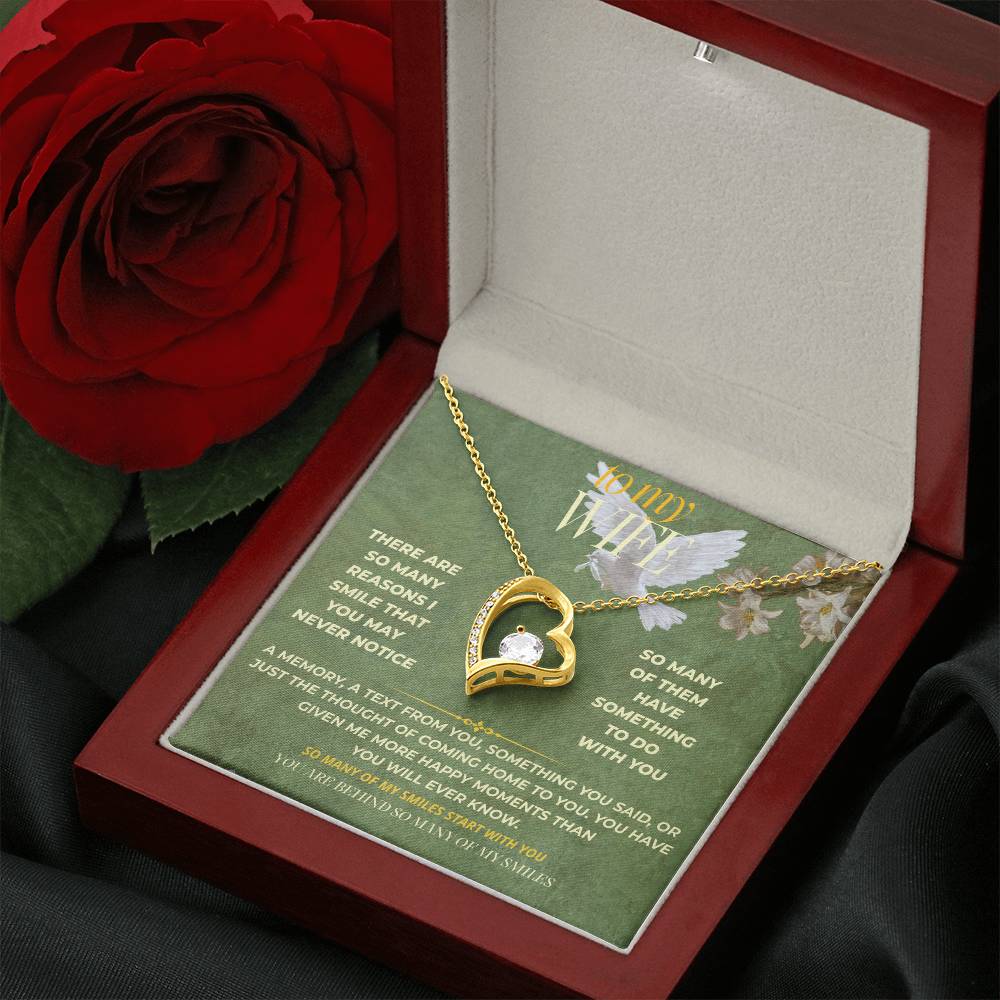 S132 - You Are The Woman Behind My Smile – Forever Love Necklace From Husband