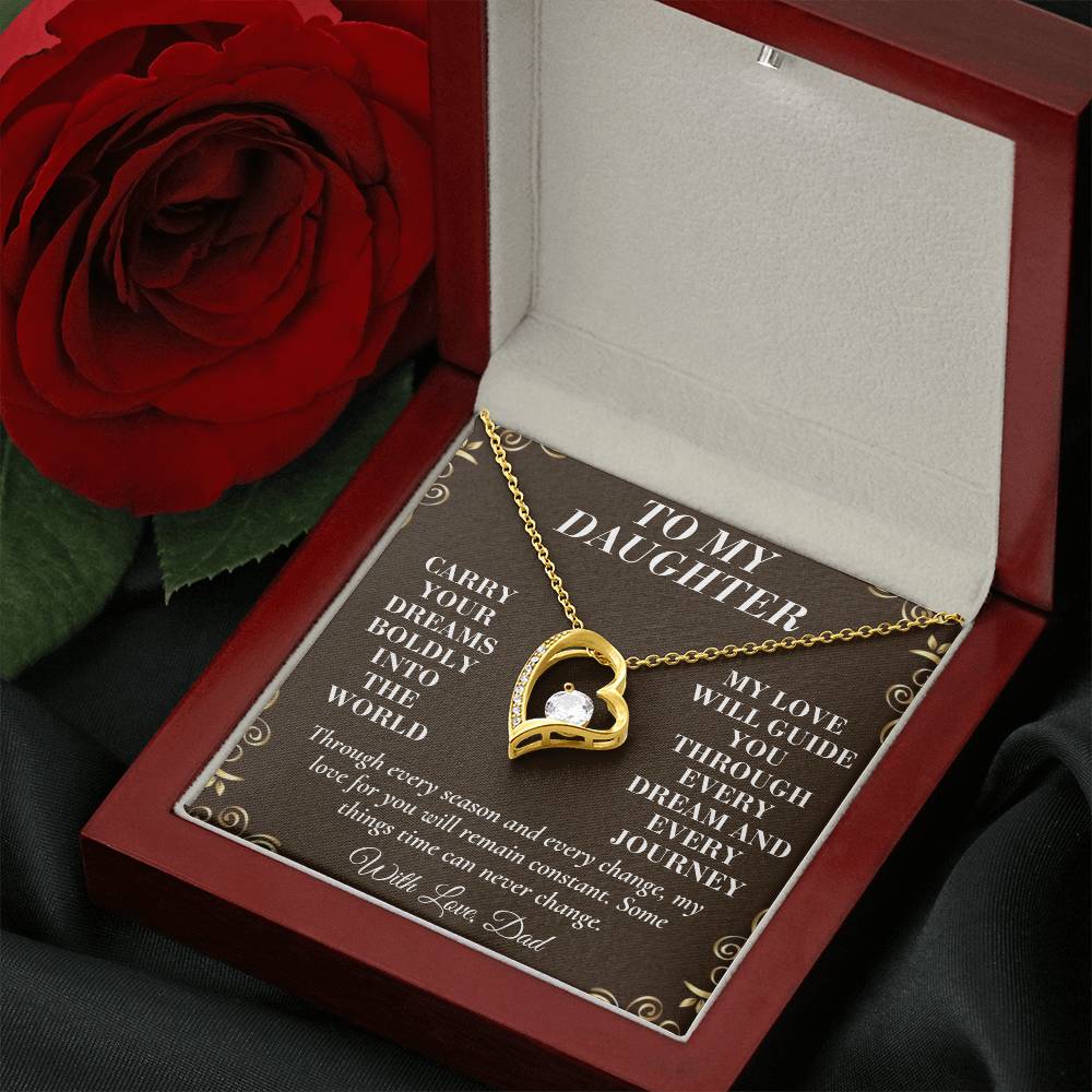 C193 - Wherever Tomorrow Leads You Remember You Have Already Made Your Dad Incredibly Proud - Forever Love Necklace