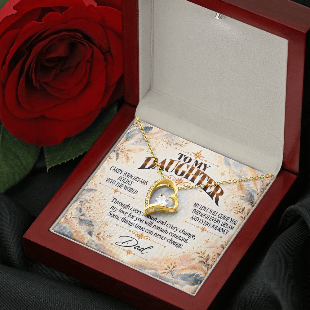 C468 - Carry Your Dreams Boldly And Carry My Love Gently Wherever You Go - Forever Love Necklace