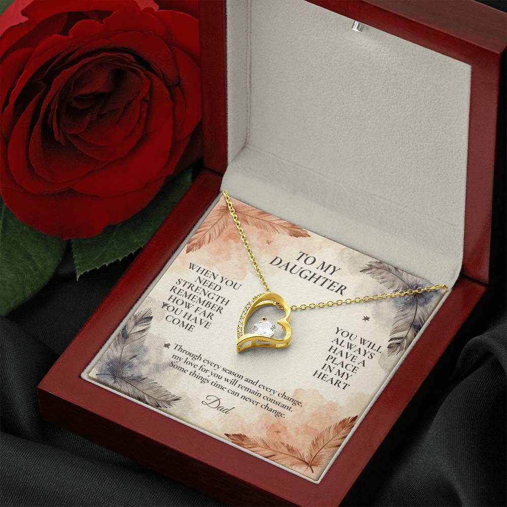 C108 - When You Need Strength Remember You Come From A Love That Never Gives Up On You - Forever Love Necklace