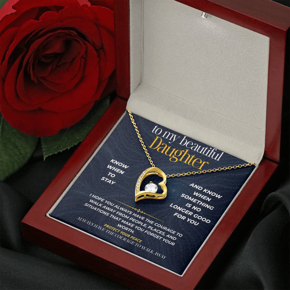 S273 - I Hope You Always Have The Courage To Walk Away – Forever Love Necklace From Dad