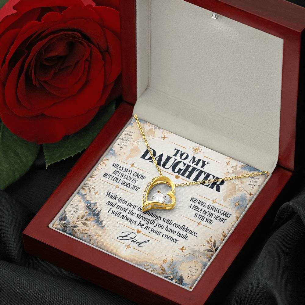 C244 - The Love Between A Father And Daughter Becomes A Legacy That Lives Beyond Every Season - Forever Love Necklace