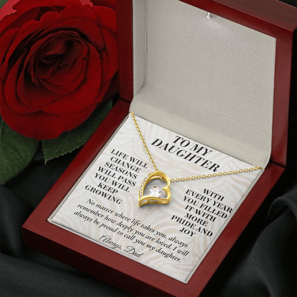 C186 - Every Step You Take Into Your Future Carries A Lifetime Of My Love Behind You - Forever Love Necklace
