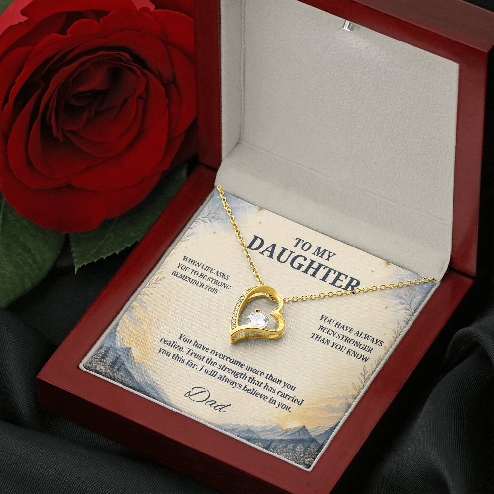C46 - When Life Asks You To Be Strong Remember You Have Always Been Stronger Than You Know - Forever Love Necklace