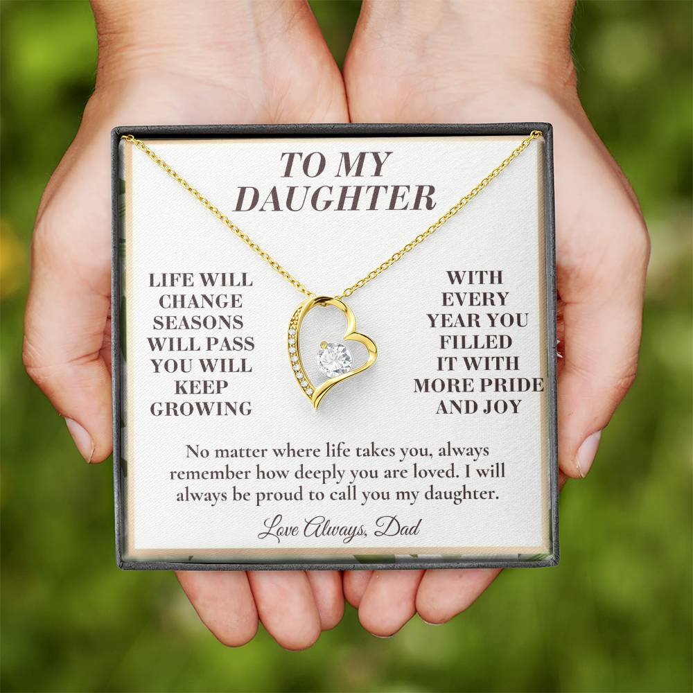 C136 - Every Step You Take Into Your Future Carries A Lifetime Of My Love Behind You - Forever Love Necklace