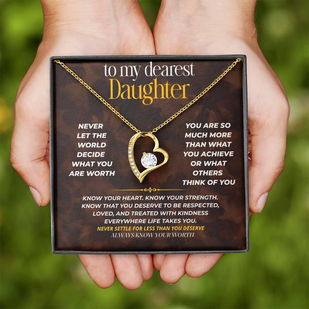 S254 - I Hope You Always Know Your Worth – Forever Love Necklace From Dad
