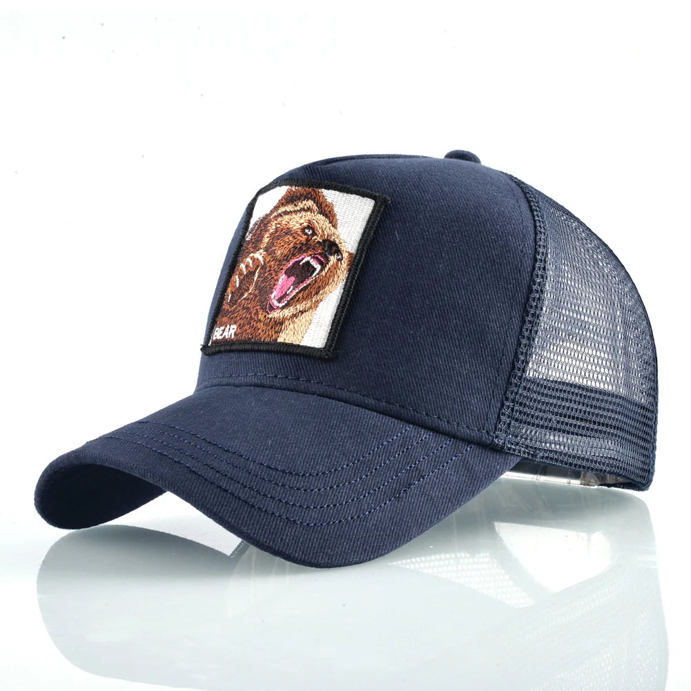 Baseball Caps Men Snapback Hip Hop Hats With Eagle Patch Streetwear Trucker Caps Women Spring Summer Breathable Mesh Visor Bones