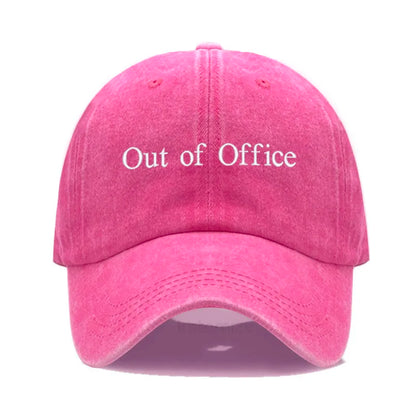 Out of Office Embroidered Vintage Washed Baseball Cap Unisex Adjustable Casual Dad Hat Summer Sun Hat for Women Men