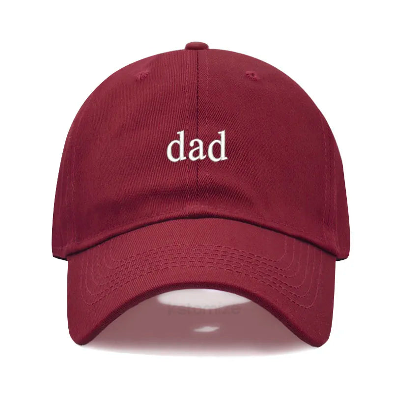 New dad mom Embroidery Soft Cotton Baseball Cap Fashion Women Men Hat Sport Visors Snapback Cap Sun Hat Breathable Outdoor Caps