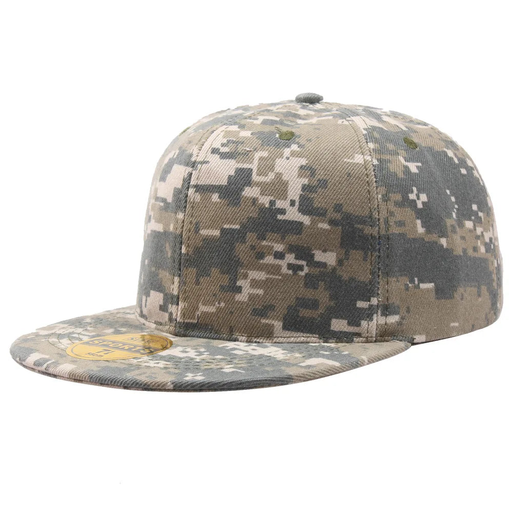 Fashion Unisex Baseball Cap Men Women Hip-hop Flat-brimmed Cap Outdoor Snapback Hat Flat Brim Trendy Leisure Adjustable Sun Hats