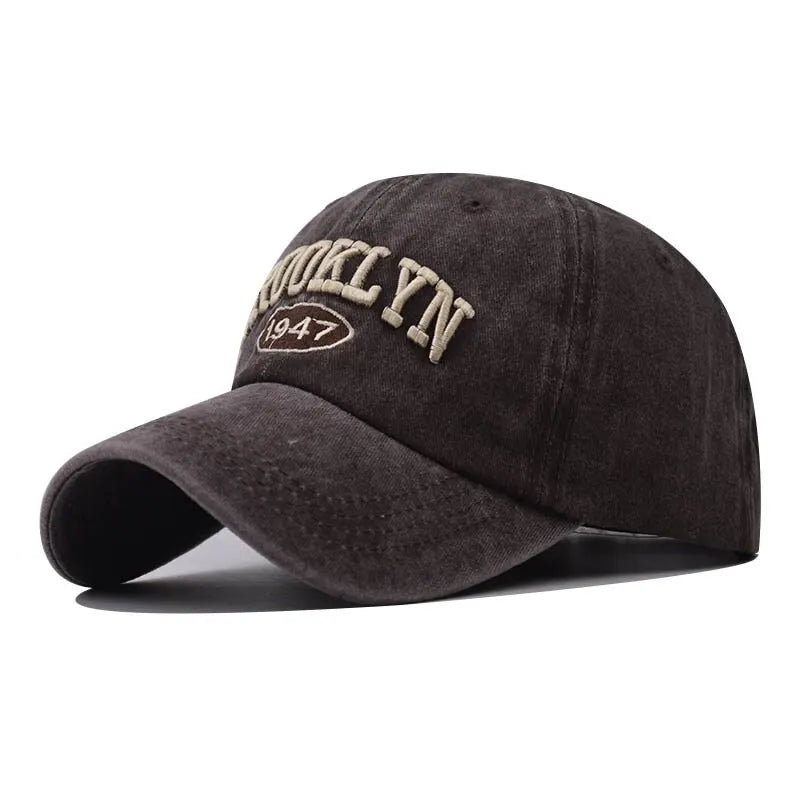 New Brooklyn Cotton Embroidered Baseball Hat Men'S And Women'S Hat Korean Version Hip-Hop Personality Cap