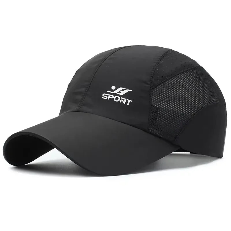 Spring Summer New Sports Hats Men's Sun Hats Outdoor Quick Drying Fabric Baseball Net Caps Sunscreen Breathable Caps