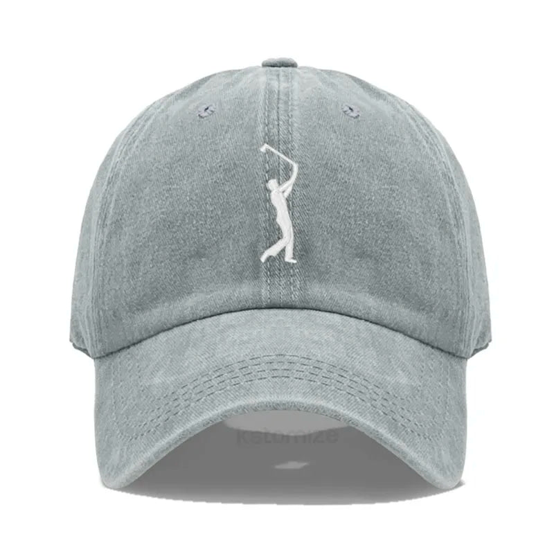 Play Golf Embroidery Baseball Cap For Men Women Washed Cotton Dad Hat Adjustable Unisex Casual Sports Caps