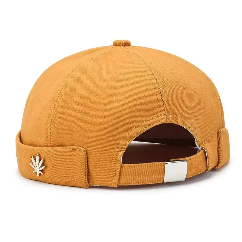 Beanie Melon Skin Hat Men's Leaf Soft Top Hat Women's Street Black Landlord Hat Tide Four Seasons Fashion And Versatile Hat