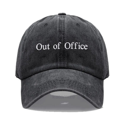 Out of Office Embroidered Vintage Washed Baseball Cap Unisex Adjustable Casual Dad Hat Summer Sun Hat for Women Men