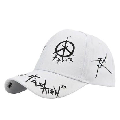 Letter Baseball Cap Graffiti Sun Hip Hop Cap Visor Hat Men Women Patchwork Snapback Casual Hat Fashion Cotton Adjustable Dad Hat