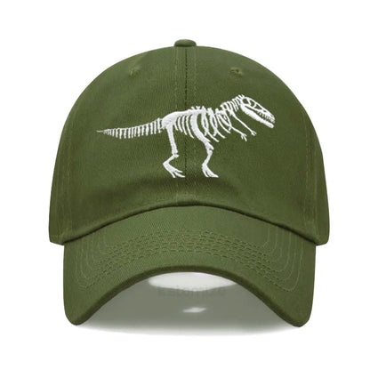 Cotton Baseball Cap for Men Women Unisex Embroidery Dinosaur Tyrannosaurus Rex Dad Hat Protection Outdoor Sports Golf Caps