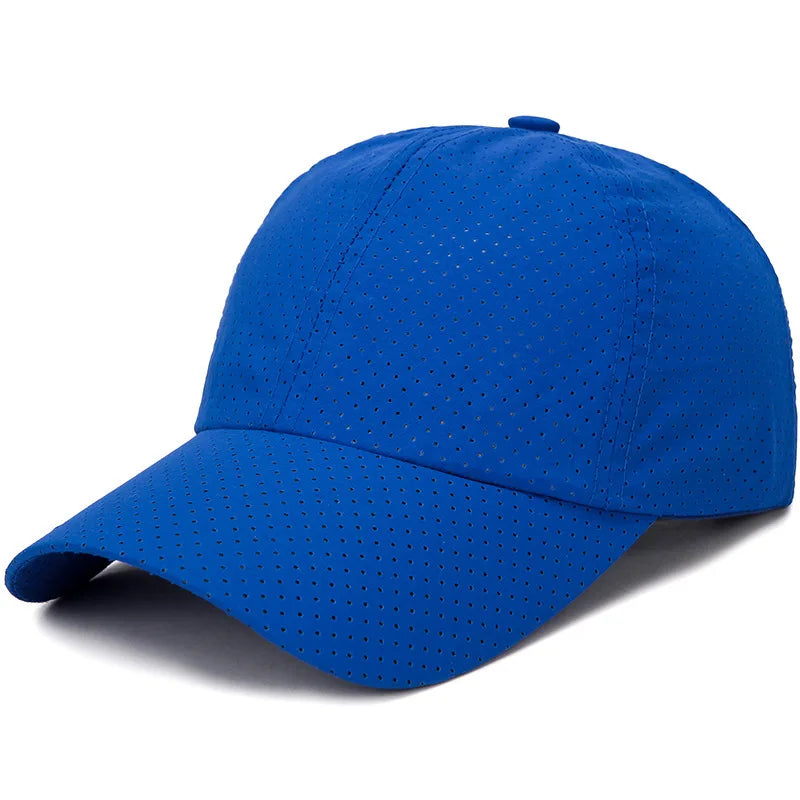 Summer Women Men Mesh Baseball Cap Snapback Sunhat Outdoor Breathable Golf Fishing Hats Quick Dry Waterproof Sport Sunscreen Hat