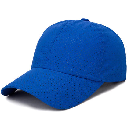 Summer Women Men Mesh Baseball Cap Snapback Sunhat Outdoor Breathable Golf Fishing Hats Quick Dry Waterproof Sport Sunscreen Hat