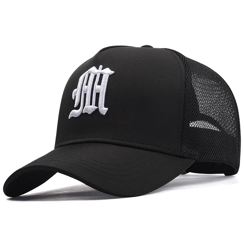 New Hat Men's Summer Thin High Top Baseball Cap Tide Big Head Fence Mesh Breathable Cap Sunscreen Sun Hat