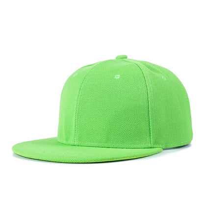 Fashion Unisex Baseball Cap Men Women Hip-hop Flat-brimmed Cap Outdoor Snapback Hat Flat Brim Trendy Leisure Adjustable Sun Hats