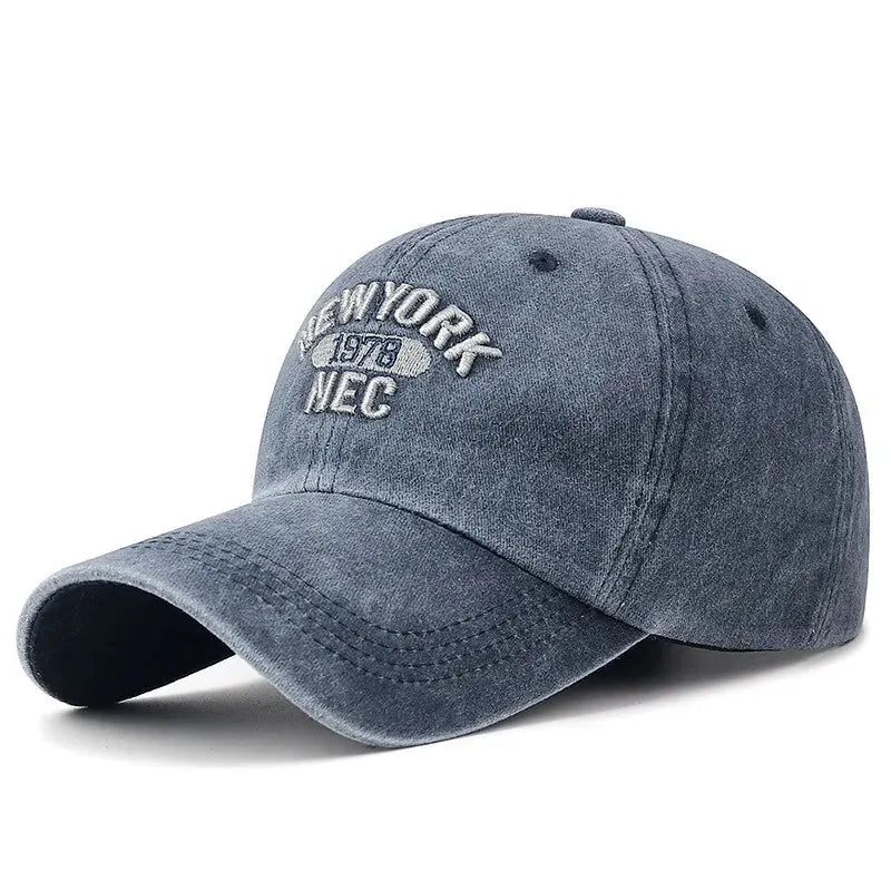 Baseball Cap Korean Washed Cotton Soft Top Hat Four Seasons Men's And Women's Embroidered American Letter Cap