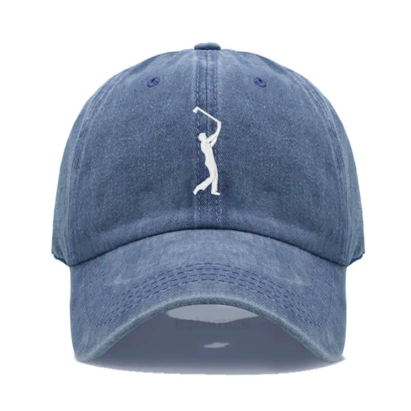 Play Golf Embroidery Baseball Cap For Men Women Washed Cotton Dad Hat Adjustable Unisex Casual Sports Caps
