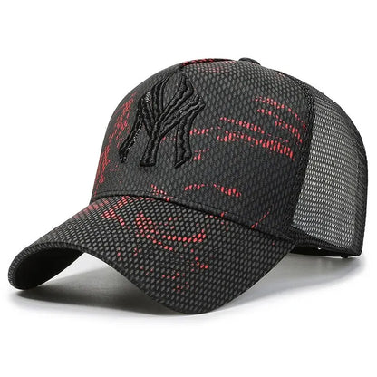New Summer Hat Men's Letter Embroidery Versatile Couple Sunscreen Sunshade Baseball Cap Sports Tennis Hat Travel Cap Men