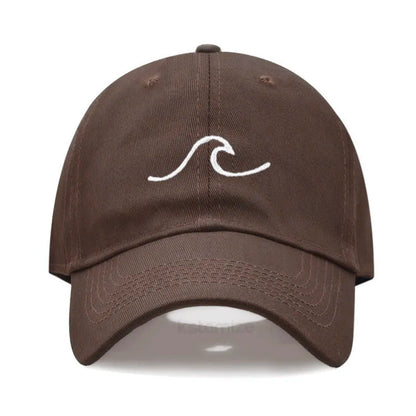 Men's Baseball Cap Women's Washed Cotton Waves Embroidery Embroidery Dad Hat Sport Golf Caps For Man Sun Hats Dropshipping