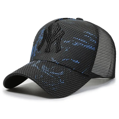 New Summer Hat Men's Letter Embroidery Versatile Couple Sunscreen Sunshade Baseball Cap Sports Tennis Hat Travel Cap Men