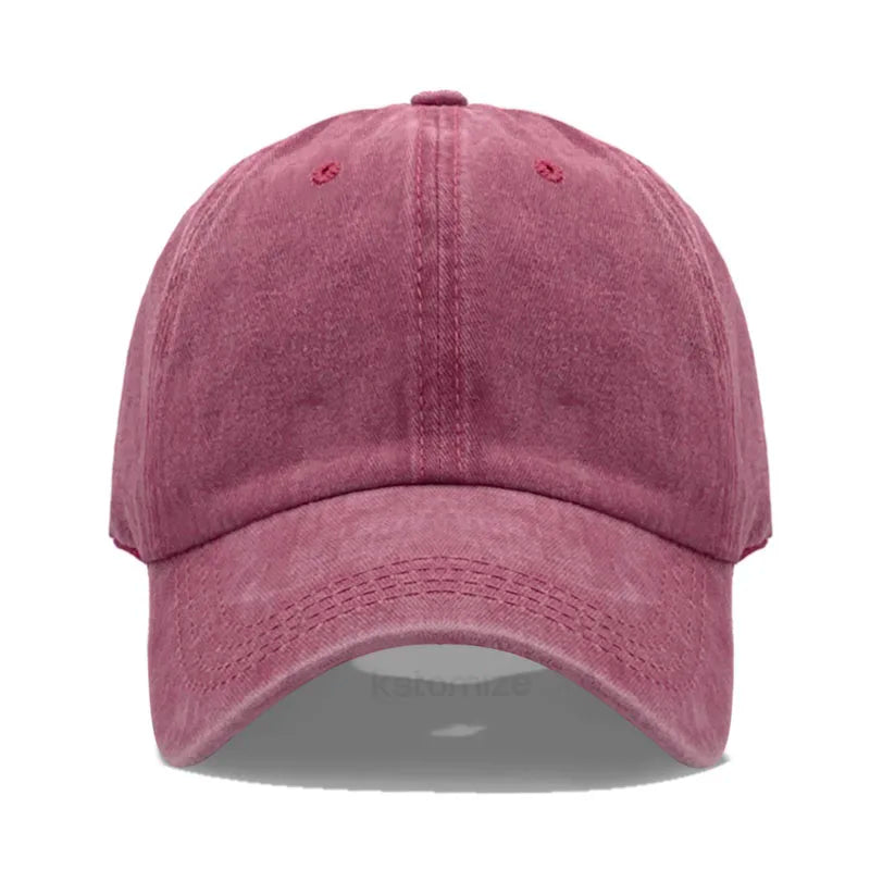 Solid Color Baseball Cap Women's Plain Sport Golf Cap for Man Washed Cotton Dad Hat Sun Hats