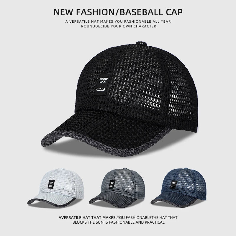 [NORTHWOOD] Men's Mesh Baseball Cap Breathable Summer Caps Dad Hat Outdoor Fishing Hats Bone Gorras Snapback Trucker Cap