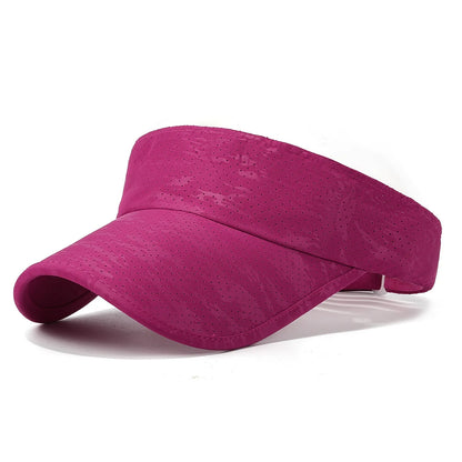 Summer new style plain extended brim sun protection open-top hat, outdoor sports perforated sun-shading baseball cap, quick-dry