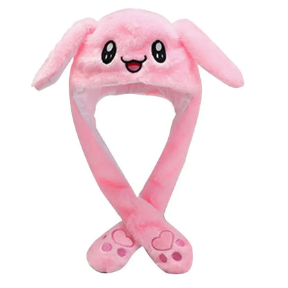 Cute Caps Plush Embroidery Women Hat Gift For Kids Children Girls Boy Wrap Warm Dancing Rabbit Ear Hat