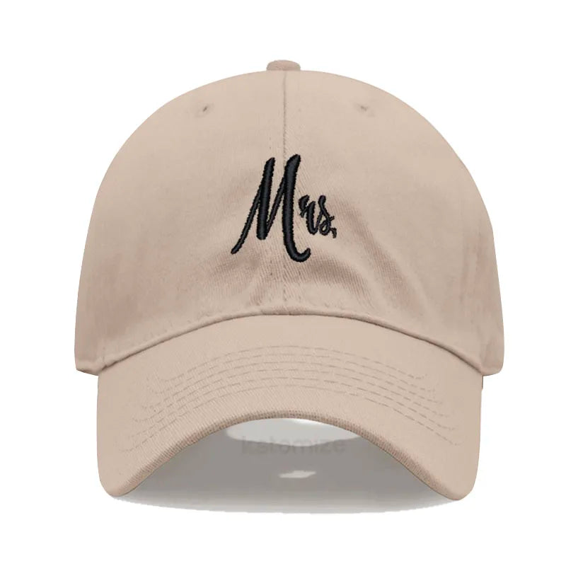 Matching Mr. & Mrs. Baseball Cap Men's Women's Cotton Embroidery Sport Golf Caps Bridal Gift Newlywed Honeymoon Wedding Gift