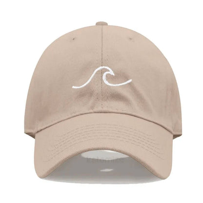 Men's Baseball Cap Women's Washed Cotton Waves Embroidery Embroidery Dad Hat Sport Golf Caps For Man Sun Hats Dropshipping
