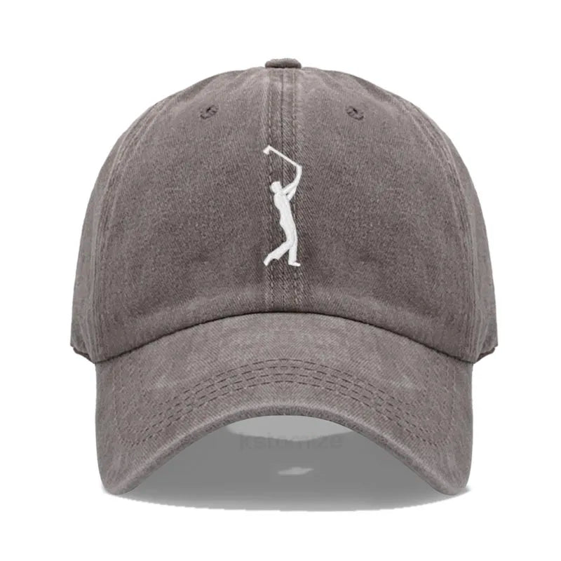Play Golf Embroidery Baseball Cap For Men Women Washed Cotton Dad Hat Adjustable Unisex Casual Sports Caps