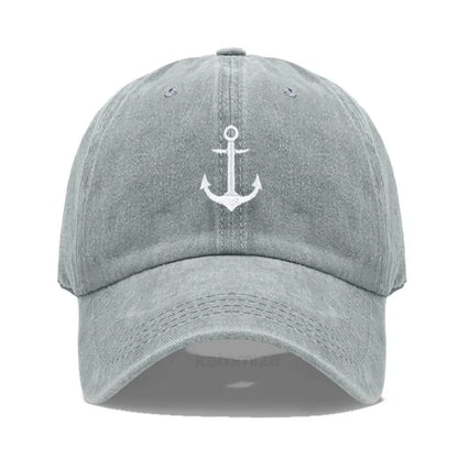 Anchor Embroidered Baseball Cap for Women Men Fashion Adjustable Soft Washed Cotton Dad Hat Unisex Classic Golf Caps