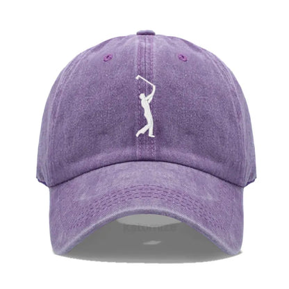 Play Golf Embroidery Baseball Cap For Men Women Washed Cotton Dad Hat Adjustable Unisex Casual Sports Caps