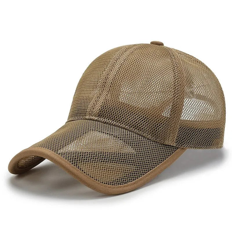 Summer Men Hat Openwork Brim Breathable Mesh Cap Outdoor Sports Sunscreen Baseball Women Sunhat