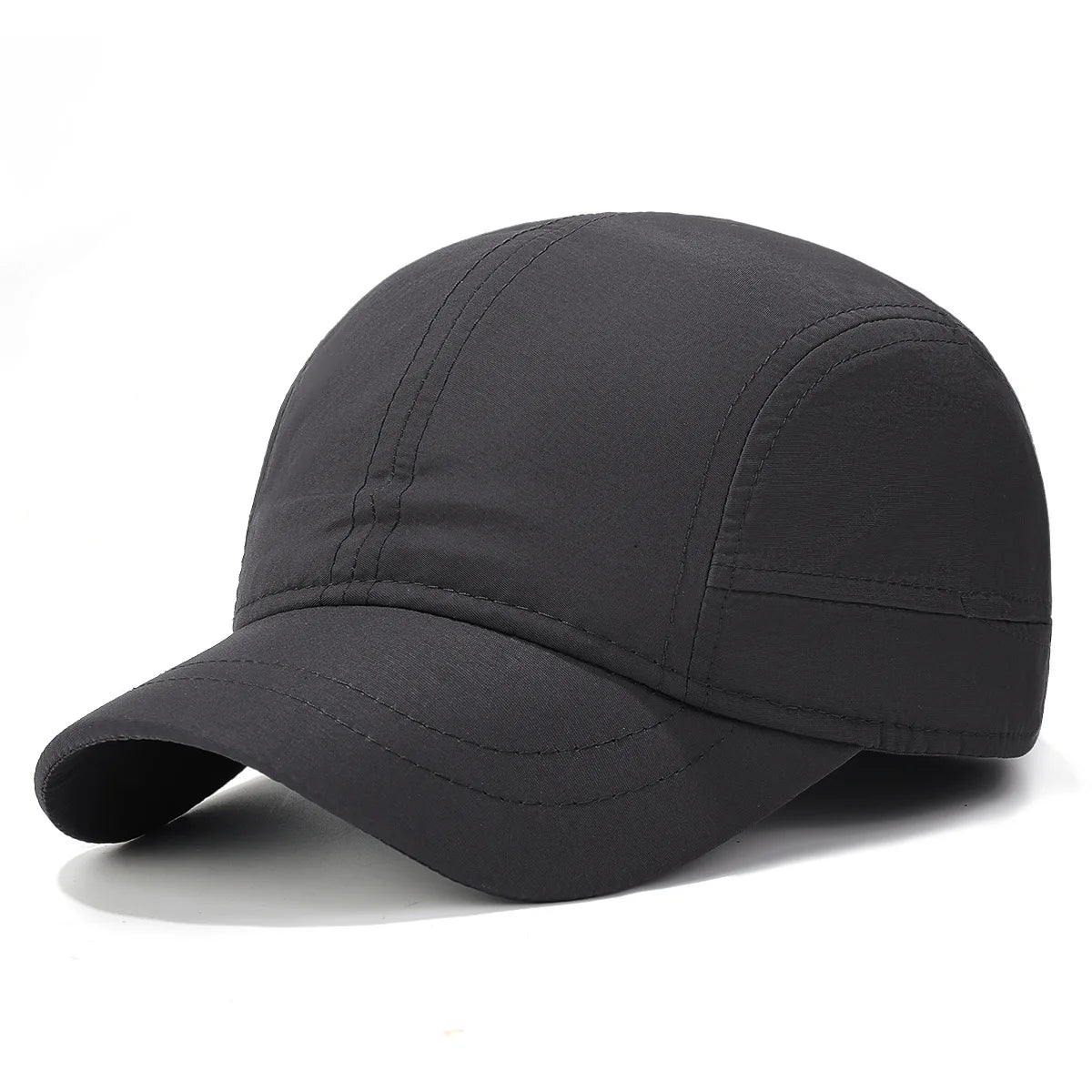 Full-seal flat-panel baseball cap with short brim, quick-dry, waterproof, open breathable sun hat, outdoor sports duckbill cap