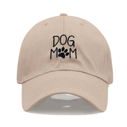 Dog Mom Embroidered Baseball Cap for Women Men Fashion Adjustable Soft Cotton Dad Hat Unisex Classic Golf Caps