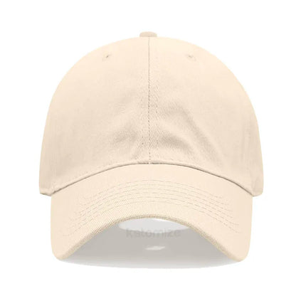 Solid Color Baseball Cap Women's Plain Sport Golf Cap for Man Washed Cotton Dad Hat Sun Hats