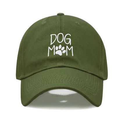 Dog Mom Embroidered Baseball Cap for Women Men Fashion Adjustable Soft Cotton Dad Hat Unisex Classic Golf Caps